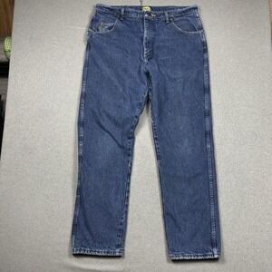 Cabela's Fleece Lined Denim Jeans Mens 36x34 Blue Medium Wash